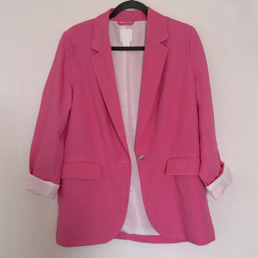 H&M Pink Single-Button Blazer - Picture 2 of 6
